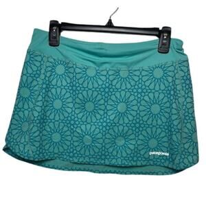 Patagonia W's Nine Trails Skirt Womens Small Floral Athletic Skort Tennis Prep